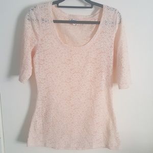 EXPRESS quarter sleeved lacey top